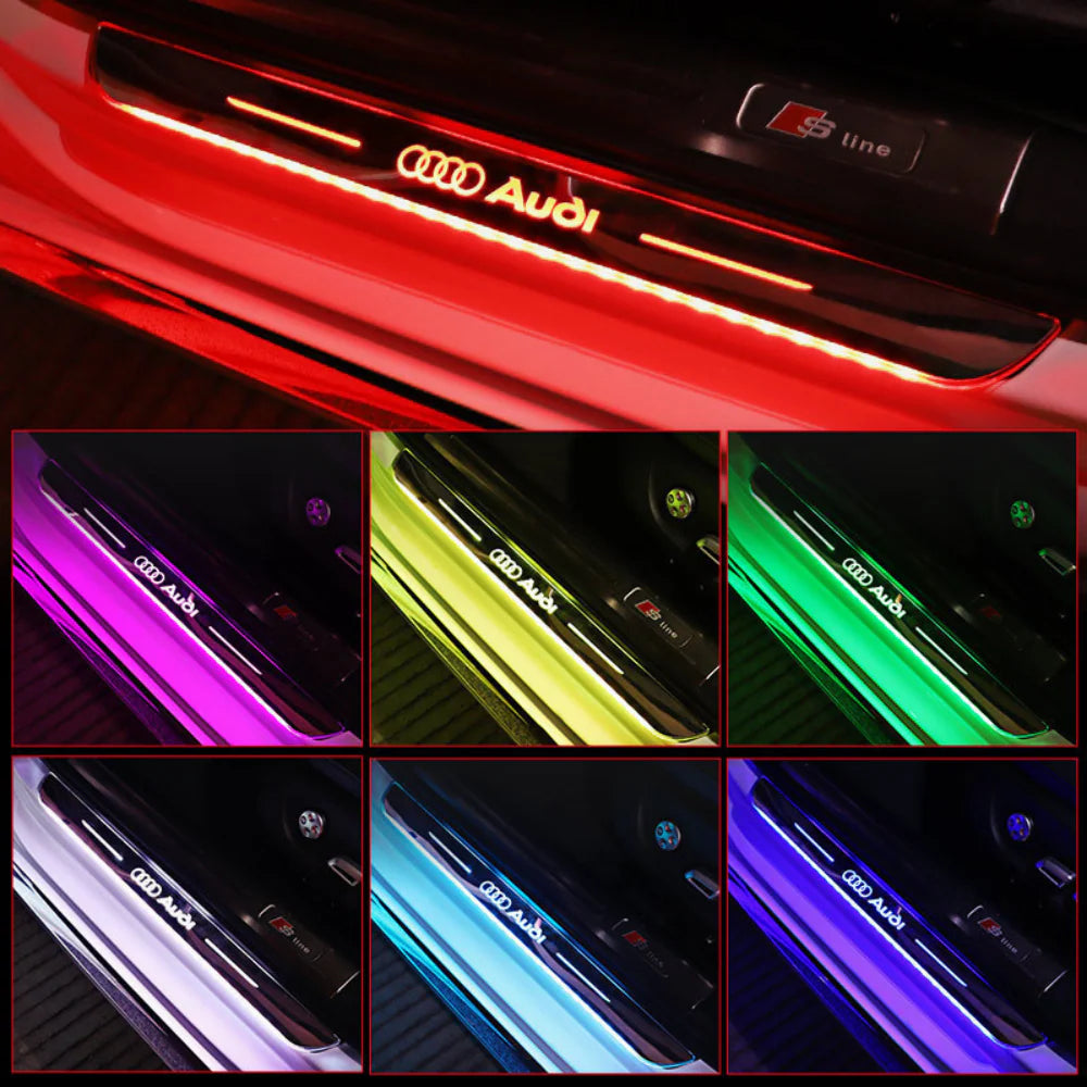 Balenie 2 LED prahových lišt do auta