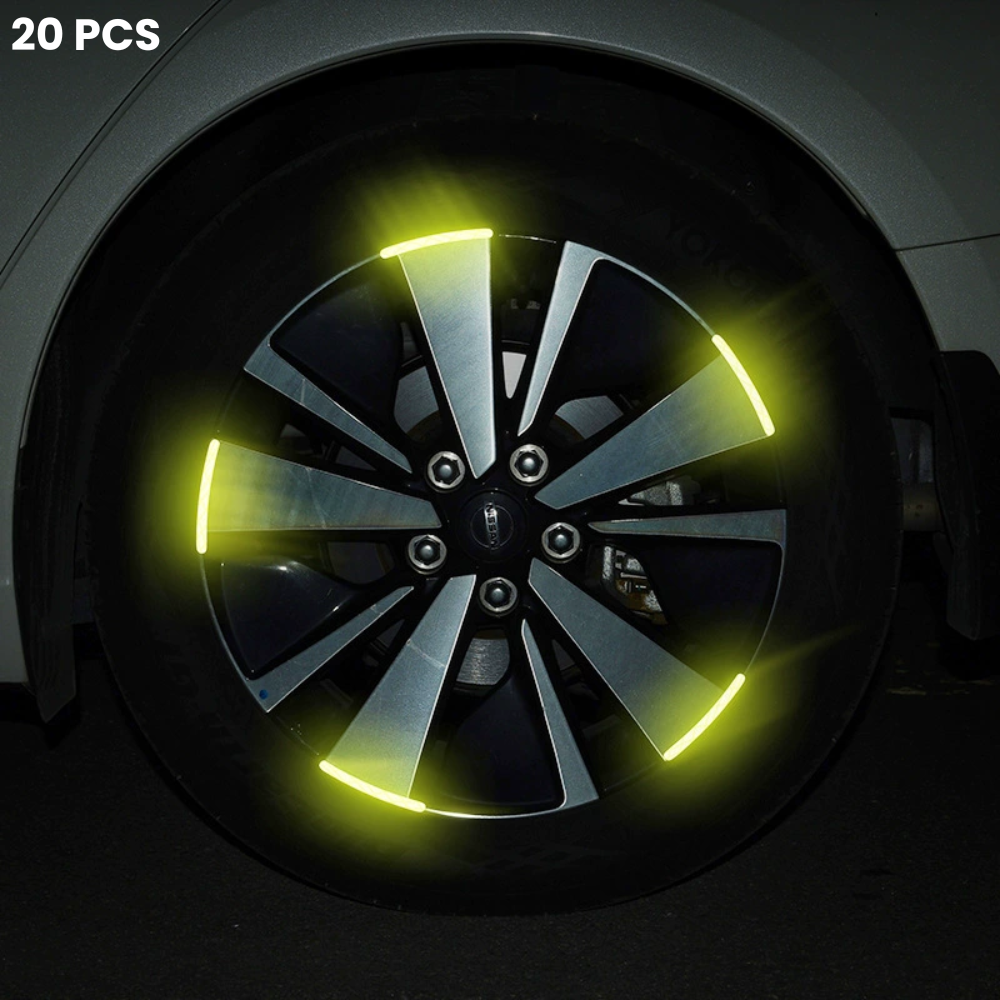 Protetor de roda iluminado de 20 peças com logótipo