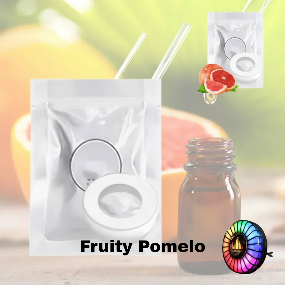 ロゴ入り音楽リズムLEDカーライト（アロマディフューザー付き）